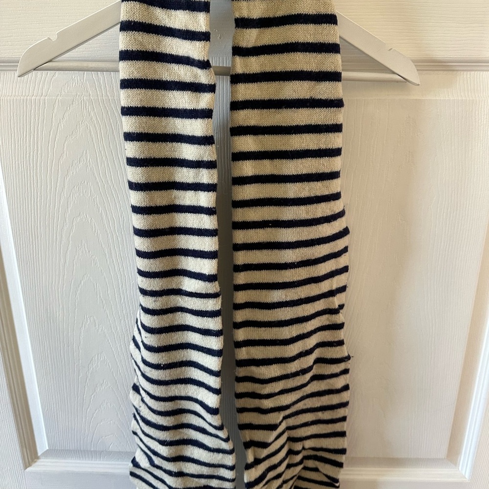 American Eagle Outfitters Navy and White Striped Scarf